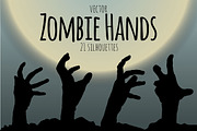 Zombie Hand Silhouette Set