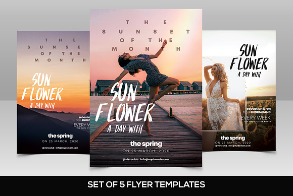 Set of Nature Events Flyer in Flyer Templates - product preview 7