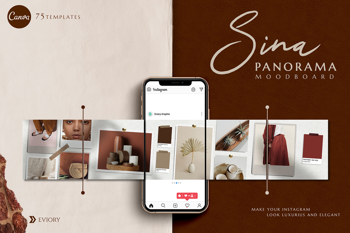 Sina PanoramaGrid Instagram Post in Instagram Templates - product preview 8