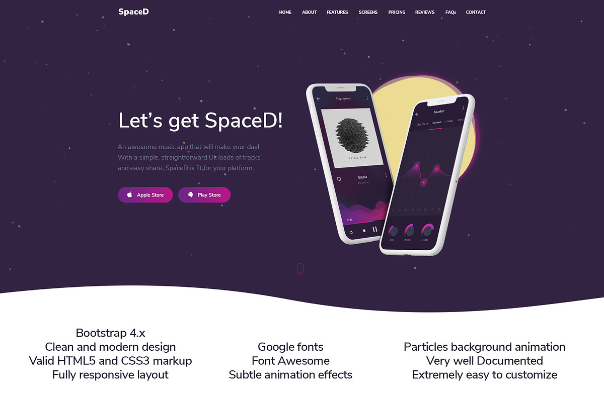 Spacey – HTML App Landing Page in Bootstrap Themes - product preview 8