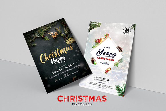 Set of Christmas Cards Kit & Flyers in Flyer Templates - product preview 4