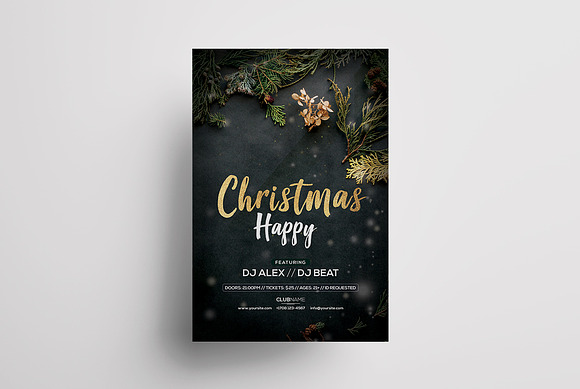 Set of Christmas Cards Kit & Flyers in Flyer Templates - product preview 5