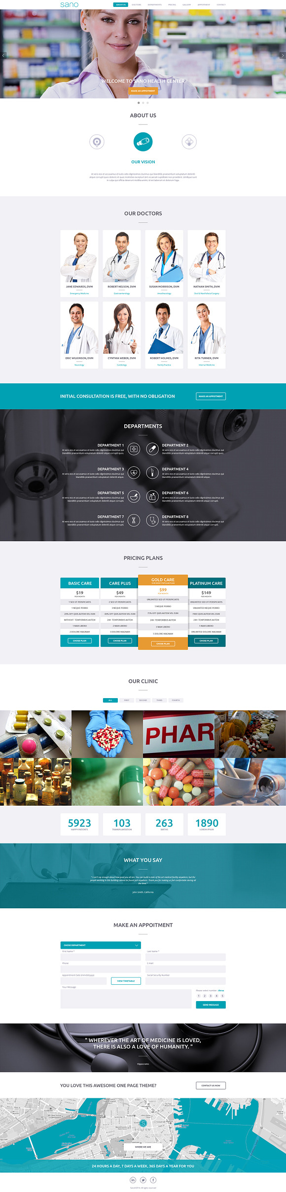 SANO - Wordpress One Page Theme in WordPress Business Themes - product preview 2