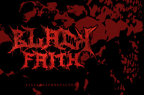 Zanaz - Deathmetal Font in Blackletter Fonts - product preview 2