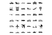 Great transport icons set