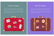 Time to Travel Poster with Luggages