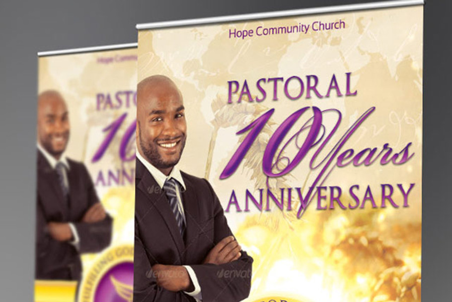 Clergy Anniversary Banner Template in Presentation Templates - product preview 8