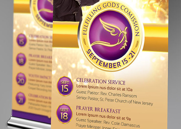 Clergy Anniversary Banner Template in Presentation Templates - product preview 1