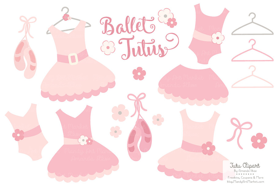 Soft Pink Ballet Tutus Clipart