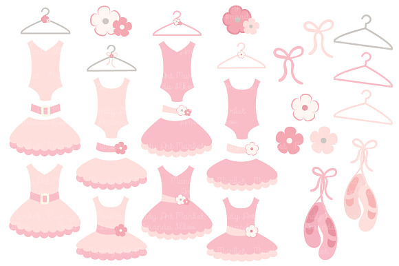 Soft Pink Ballet Tutus Clipart in Illustrations - product preview 1