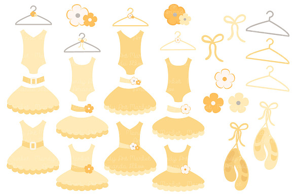 Sunshine Ballet Tutus Clipart in Illustrations - product preview 1