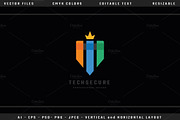 Tech Secure Letter T Logo