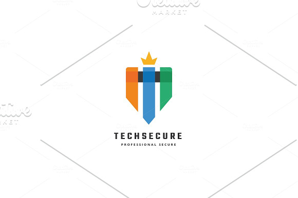 Tech Secure Letter T Logo in Logo Templates - product preview 1
