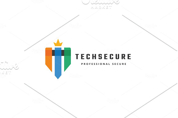 Tech Secure Letter T Logo in Logo Templates - product preview 2