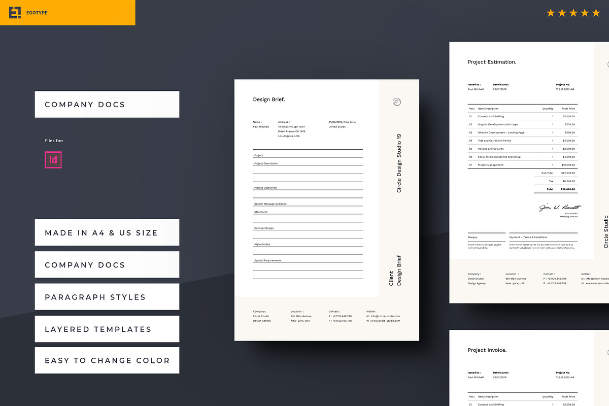 Brief - Estimation - Invoice in Stationery Templates - product preview 8