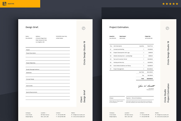 Brief - Estimation - Invoice in Stationery Templates - product preview 4