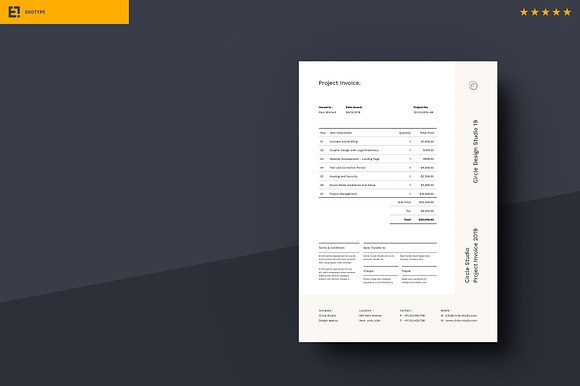 Brief - Estimation - Invoice in Stationery Templates - product preview 5