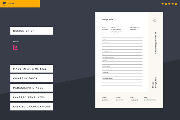 Brief - Estimation - Invoice in Stationery Templates - product preview 6