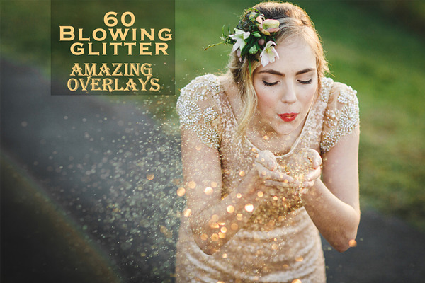 60 Blowing Glitter Overlays