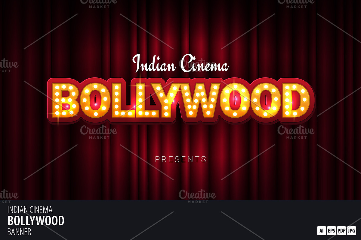 Bollywood Banner for Indian Cinema in Illustrations - product preview 8