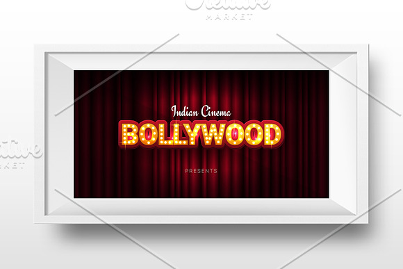 Bollywood Banner for Indian Cinema in Illustrations - product preview 1