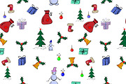 doodle Christmas pattern