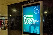 Metro Station Ad Screen MockUp 2