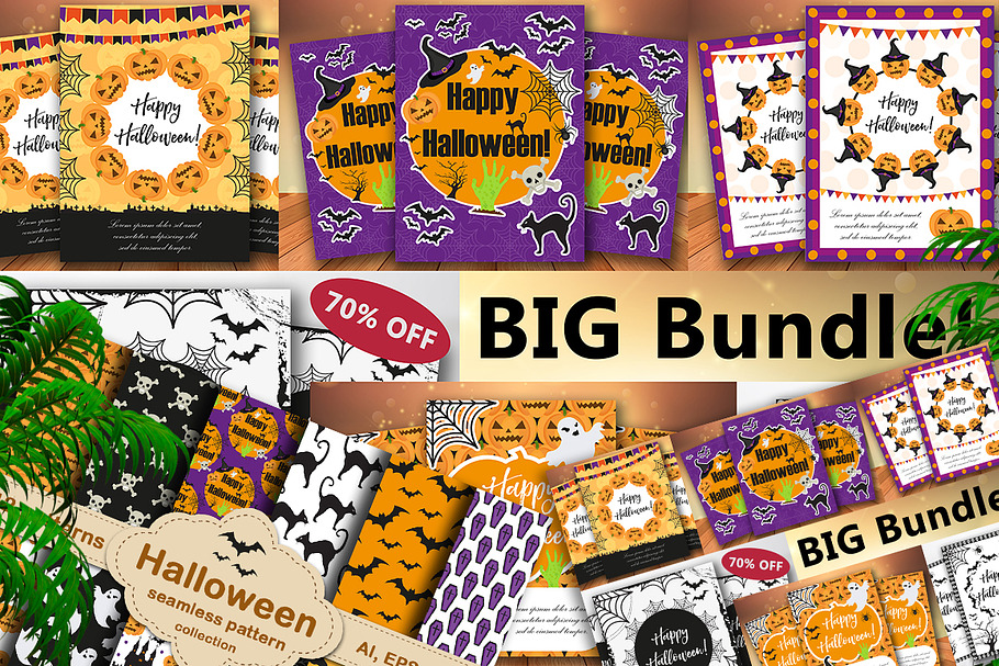 Halloween  BIG BUNDLE !! in Flyer Templates - product preview 8