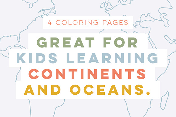 Basic World Maps & Coloring Pages in Illustrations - product preview 2