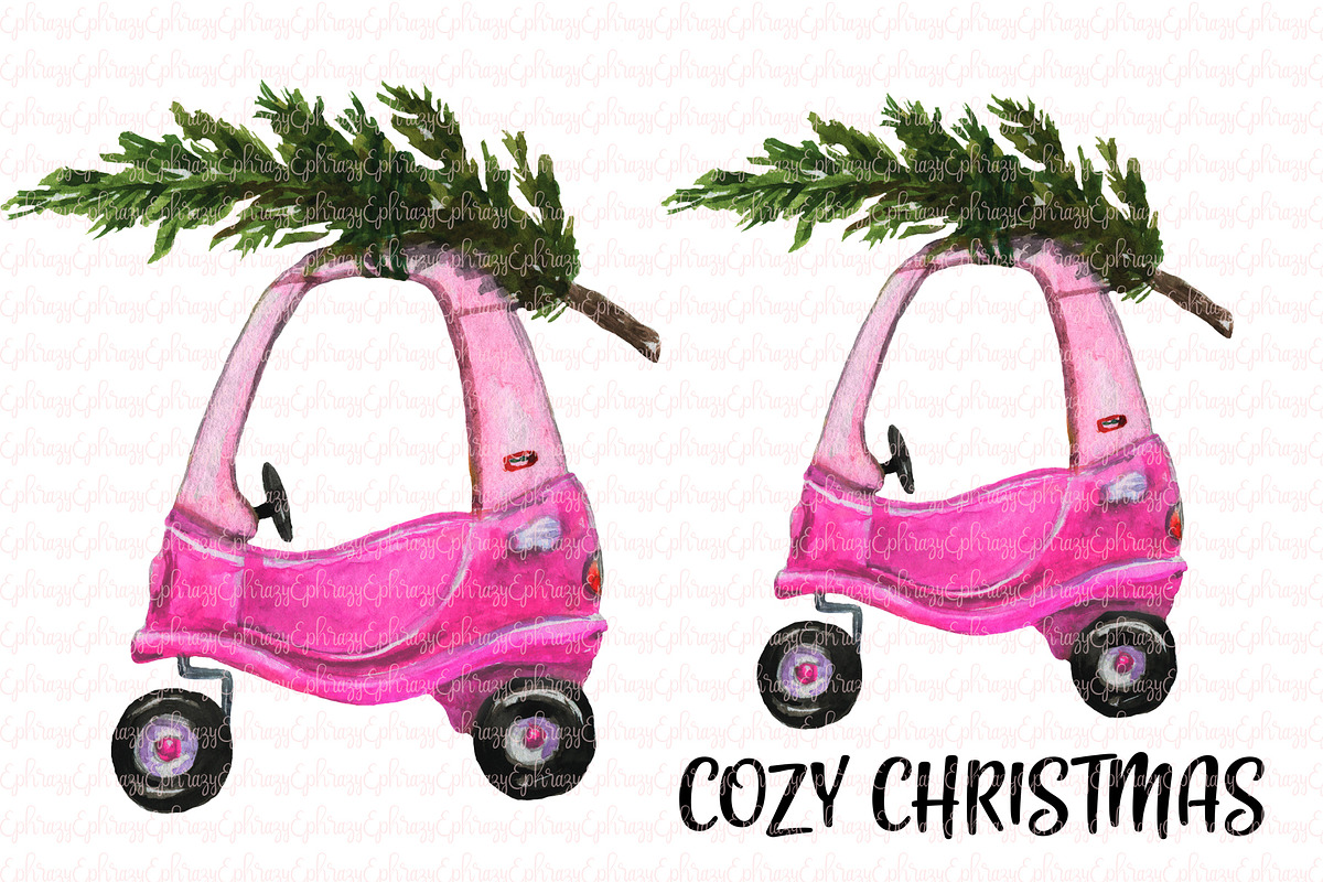 Girly coupe. Little tikes. Christmas in Illustrations - product preview 8