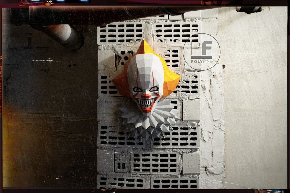 DIY Pennywise 2019 3D model template in Templates - product preview 8