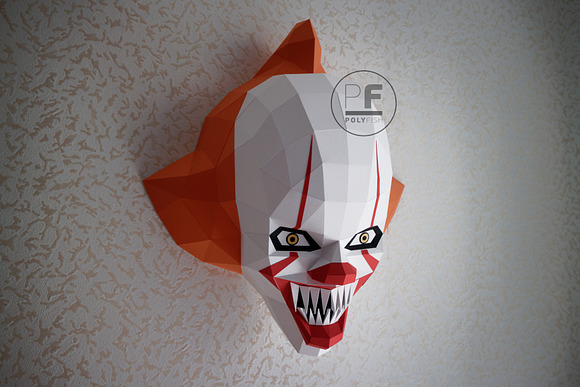 DIY Pennywise 2019 3D model template in Templates - product preview 3