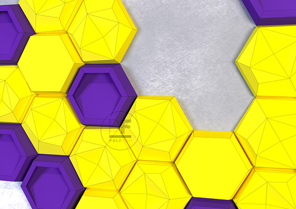 DIY Honeycomb Set 3D model template in Templates - product preview 4
