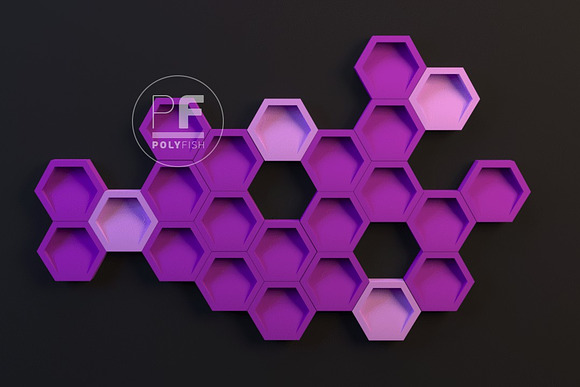 DIY Honeycomb Set 3D model template in Templates - product preview 9