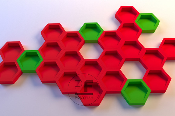 DIY Honeycomb Set 3D model template in Templates - product preview 12