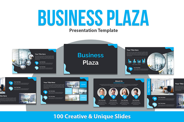Business Plaza Powerpoint Template