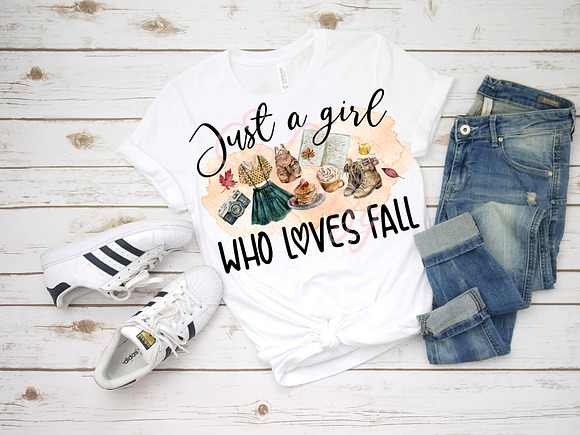 Just a girl who loves fall. in Illustrations - product preview 1