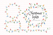 Christmas lights. Garland clipart