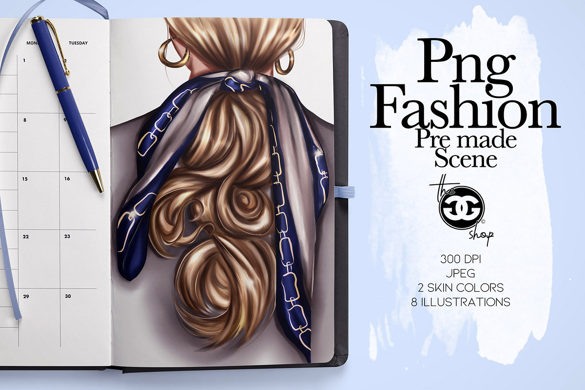 Fashion Planner Dashboard decoration in Illustrations - product preview 8