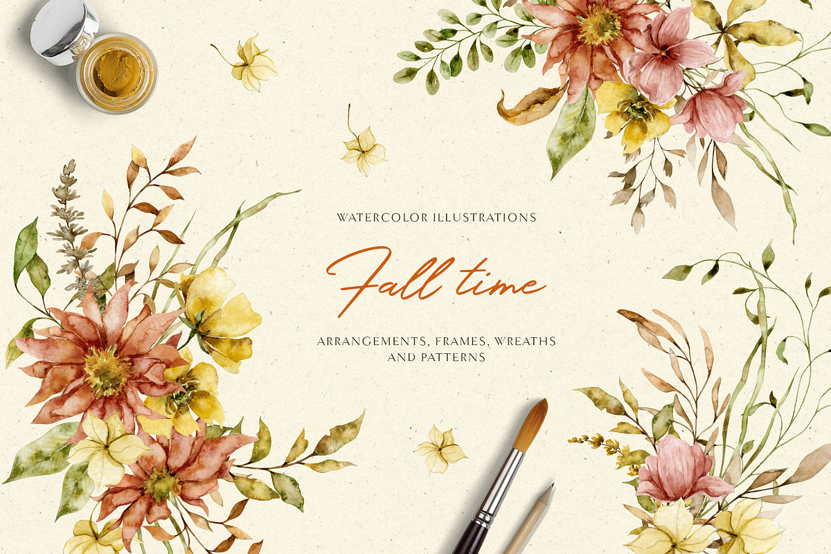 Fall time - watercolor collection in Illustrations - product preview 8