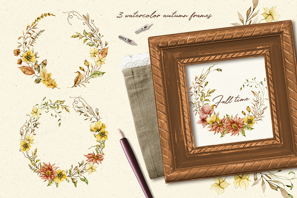 Fall time - watercolor collection in Illustrations - product preview 4