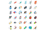 Web operation icons set
