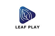 Leaf Play Button Logo Template