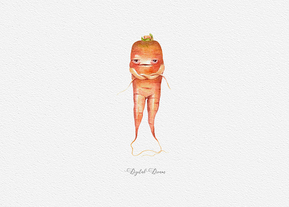 Vegetables - cartoon character in Illustrations - product preview 1