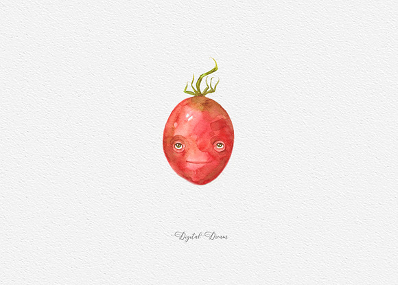 Vegetables - cartoon character in Illustrations - product preview 2