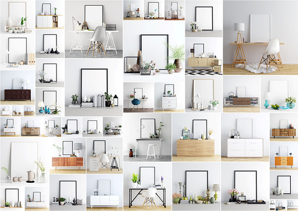 Frame & Wall Mockup - 200 Images in Print Mockups - product preview 1