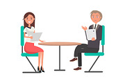 Man and Woman on Business Meeting at