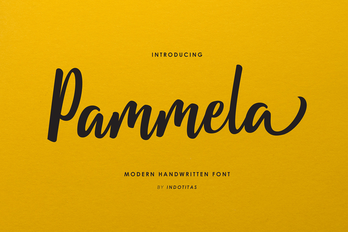 Pammela Script in Script Fonts - product preview 8