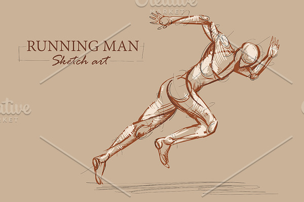 Sketch of running man