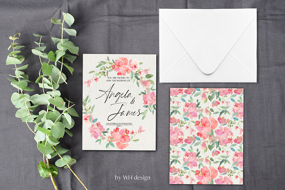 Romantic Peony Watercolor Flowers in Illustrations - product preview 5